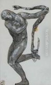 Jeune Homme Au Serpent (etude Pour La Porte De L'enfer) by Auguste Rodin