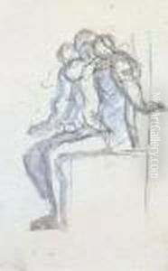 Femme Aux Amours Plume Et Encre Grise