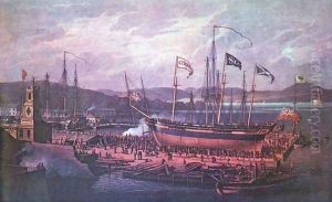 Launch of the S.S. Christian by Robert Salmon