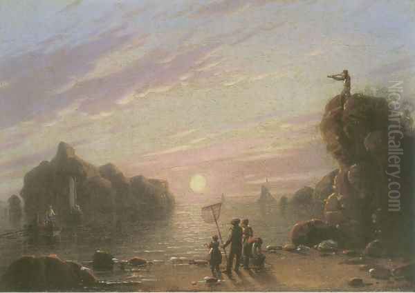 Shore, Figures and Rocks - view 1