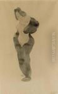 Nu Feminin En Robe Noire by Auguste Rodin