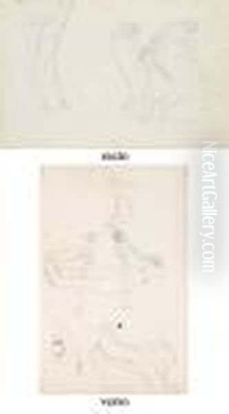 Etude De Personnages D'apres Le 
Tombeau Des Medicis (recto); Etudede Personnages D'apres La Pieta De 
Michel-ange (verso) - view 1