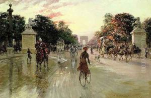 The Champs Elysees, Paris by Georges Stein