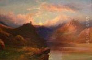 Scottish Loch Scene At Sunset