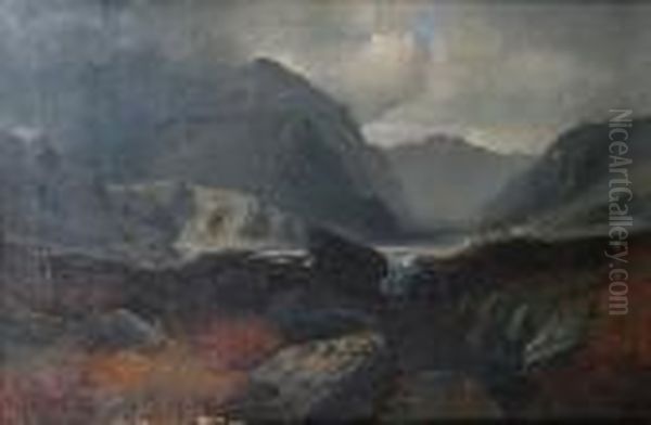 'near Glencoe' 'clarence Roe', Similarly And Inscribed With Title On Stretcher - view 1