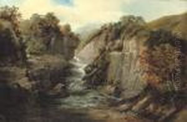 Highland Waterfall - view 1