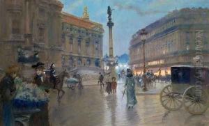 Place de L'Opera, Paris by Georges Stein