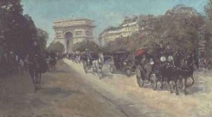 Boulevard in Paris by Georges Stein