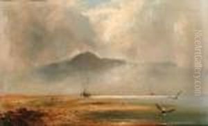 Snowdon From The Sands Of Traeth Mawr At The Ford Between Pontaberglaslyn And Tremadoc