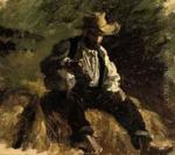 A Resting Farmer - view 1