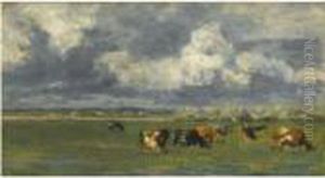 Cows At Pasture by Willem Roelofs