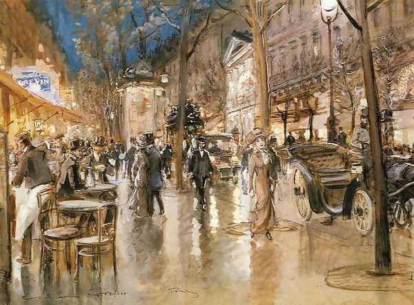Evening on a Parisian Boulevard - view 1