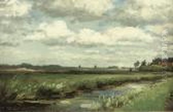 Polder Landscape With Mills In The Distance - view 1
