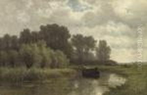 Fishing On The River Gein, Near Abcoude