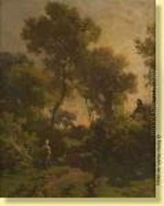 Promeneur Pres De La Chaumiere by Willem Roelofs