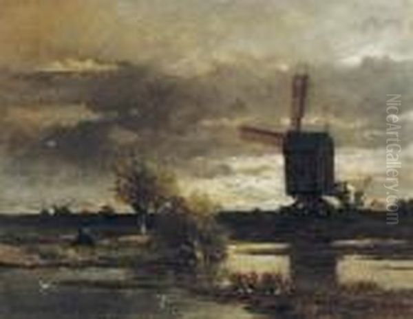 Afternoon Fishing Near A Windmill - view 1
