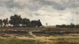A Cottage In The Fields by Willem Roelofs