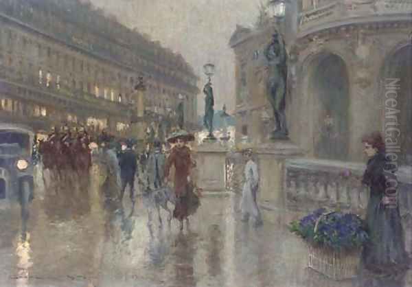 Avenue de l'Opera at dusk, Paris - view 1