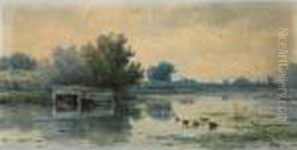 A Boathouse In A Polder Landscape - view 1