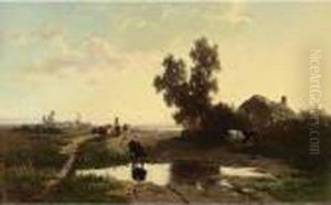 A Country Scene At Dusk A Country Scene At Dusk