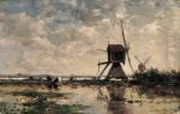 A Polder Landscape With Windmills - view 1