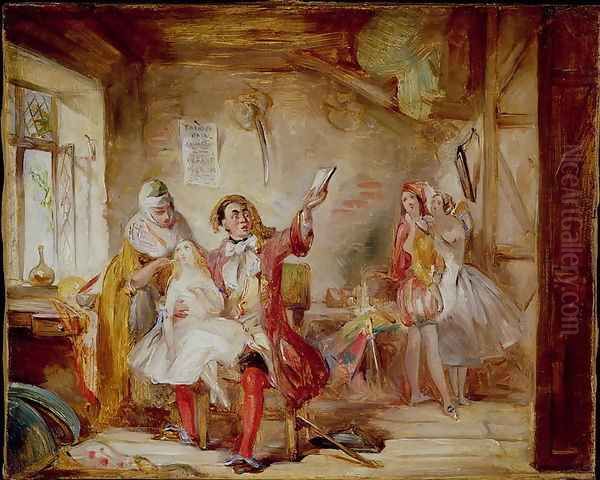 Backstage at the Theatre Royal, possibly depicting Ira Frederick Aldridge 1807-67 rehearsing Othello, 1862 - view 1