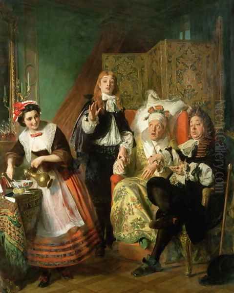 Le Malade Imaginaire, 1861 by Abraham Solomon