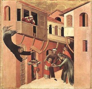 Blessed Agostino Novello Altarpiece (detail-2) 1324 by Louis de Silvestre