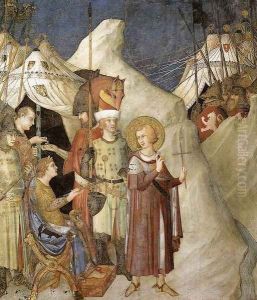 Saint Martin Renounces his Weapons (scene 4) 1312-17