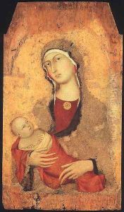 Madonna and Child (from Lucignano d'Arbia) 1321 by Louis de Silvestre