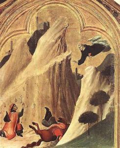 Blessed Agostino Novello Altarpiece (detail-3) 1324 by Louis de Silvestre