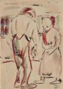 Bauer Und Bauerin(erling). by Christian Rohlfs