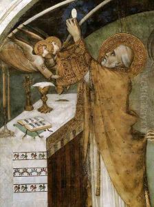 Miraculous Mass (detail-1) 1312-17 by Louis de Silvestre