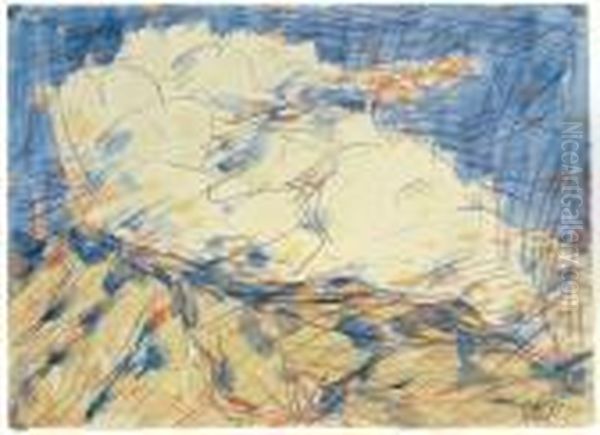 Wolken Auf Bergesgipfel - view 1