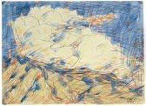 Wolken Auf Bergesgipfel by Christian Rohlfs