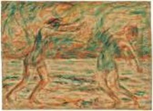 Tanzende Madchen An Der Ostsee by Christian Rohlfs