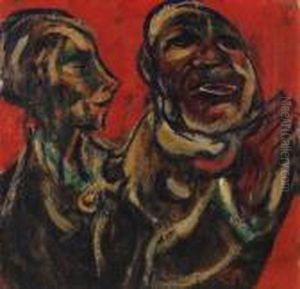 Alter Mann Und Junges Madchen by Christian Rohlfs