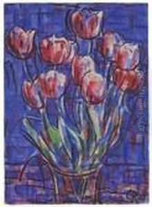 "rote Tulpen" by Christian Rohlfs