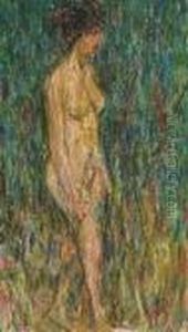 Madchenakt Im Freien by Christian Rohlfs