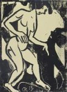 Die Werbung. - Neger Und Tanzerin by Christian Rohlfs