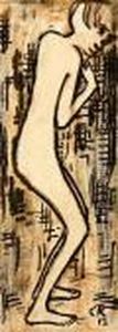 Stehender Akt . 1912 by Christian Rohlfs