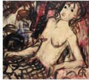 Weiblicher Halbakt (female Half-nude) by Christian Rohlfs