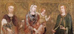 Madonna and Child between St Stephen and St Ladislaus 1318