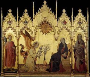 The Annunciation and Two Saints 1333 by Louis de Silvestre