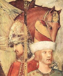 Saint Martin Renounces his Weapons (detail-1) 1312-17
