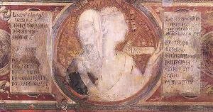 Maesta (detail of the medallions) (2), 1315