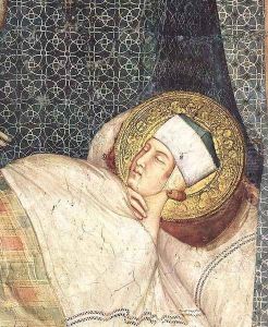 The Dream of St. Martin (detail) 1312-17 by Louis de Silvestre