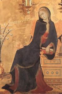 The Annunciation and the Two Saints (detail-2) 1333