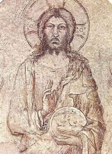 Saviour Blessing (detail) 1341 by Louis de Silvestre