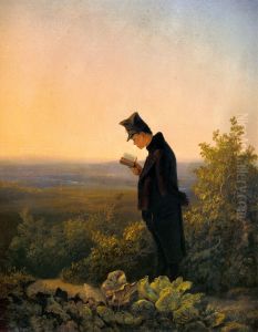 Reading the Breviary, The Evening by Carl Spitzweg